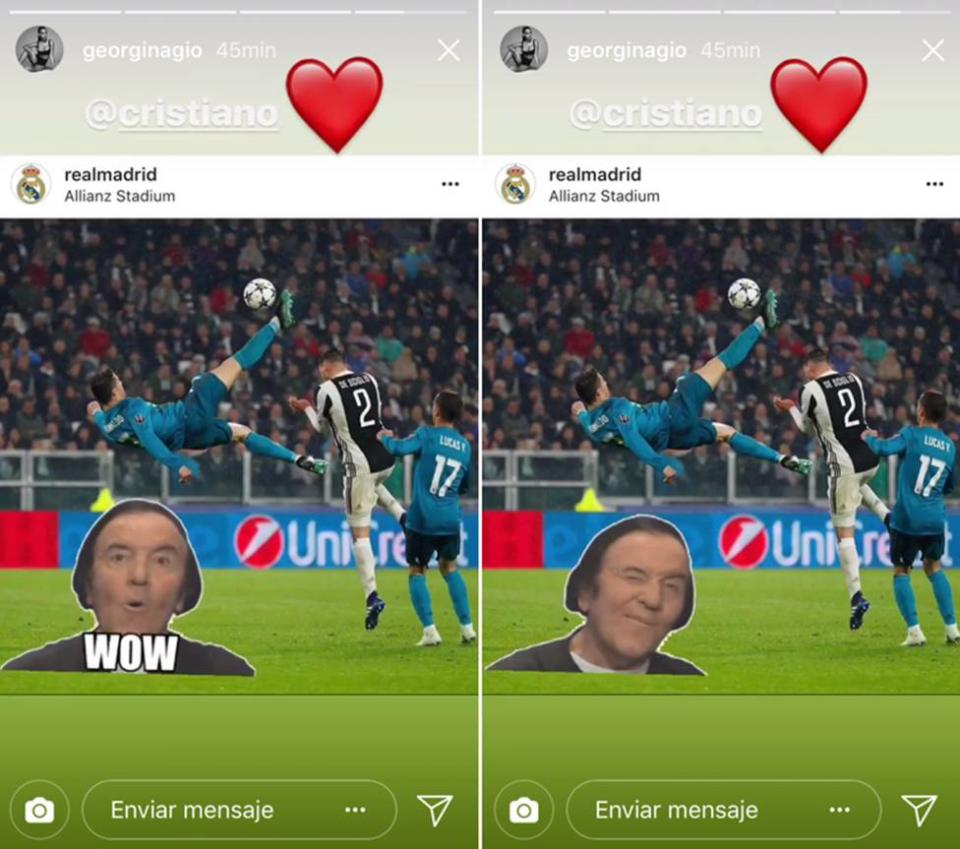 Así festejó Georgina Rodríguez el gol de Cristiano/Georgina Rodríguez/Instagram