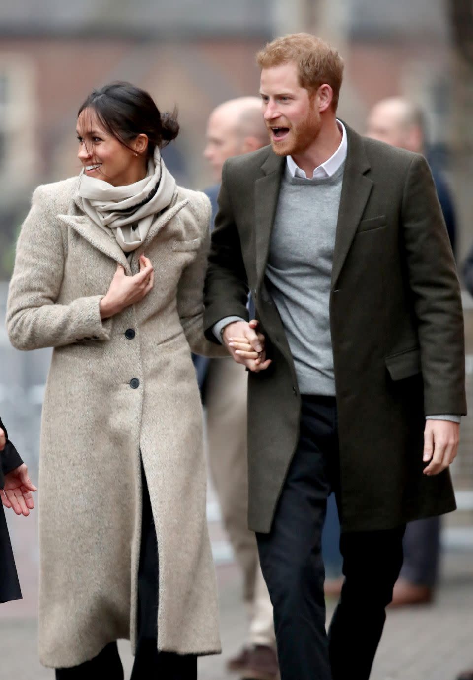 Meghan and Harry stepped out to greet crowds at their first public event of the year. Photo: Getty