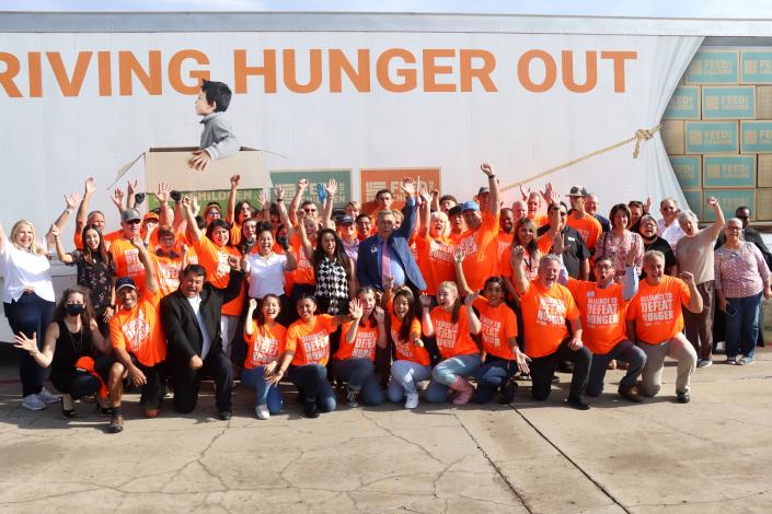 The Alliance to Defeat Hunger partners Feed the Children, Tyson Foods, Americold and Catholic Charities of the Texas Panhandle distributed food, personal items and books to families in need in September.