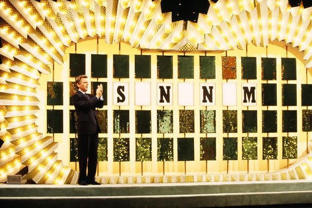 <p>Ron Slenzak</p> Pat Sajak on Wheel of Fortune