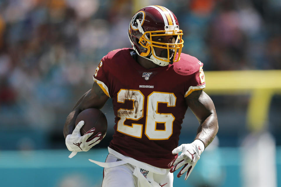 Big day: 34-year-old Adrian Peterson rushed for 118 yards on Sunday against Miami. (Getty Images)