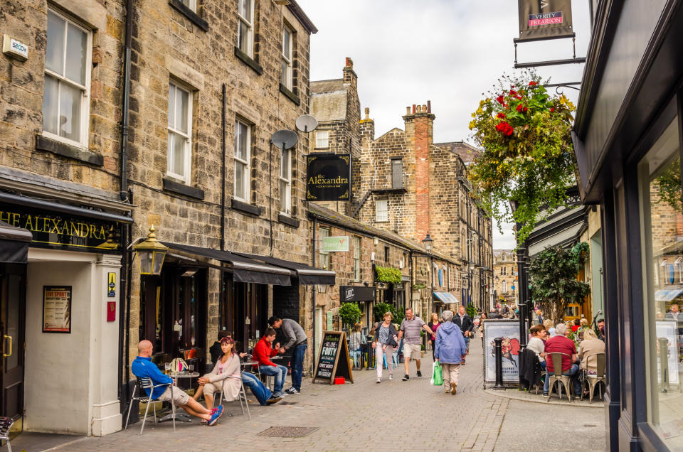 <p>You can’t go far wrong with a weekend stay in ‘God’s Own Country’ and Harrogate is a gem for those looking for a bit of peace and quiet. Wander the quiant streets for a spot of vintage shopping before heading to <a rel="nofollow noopener" href="https://www.bettys.co.uk/" target="_blank" data-ylk="slk:Betty’s Tearooms;elm:context_link;itc:0;sec:content-canvas" class="link ">Betty’s Tearooms</a> for a well-deserved cuppa. Book a table at <a rel="nofollow noopener" href="https://theivyharrogate.com/" target="_blank" data-ylk="slk:The Ivy;elm:context_link;itc:0;sec:content-canvas" class="link ">The Ivy</a> for dinner and stay the night at <a rel="nofollow noopener" href="https://www.ruddingpark.co.uk/" target="_blank" data-ylk="slk:Rudding Park;elm:context_link;itc:0;sec:content-canvas" class="link ">Rudding Park</a> – we promise that the spa is well worth the trip. <em>[Photo: Getty]</em> </p>