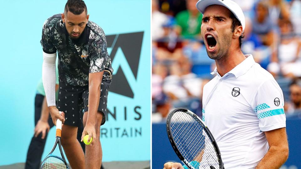 Nick Kyrgios and Mikhail Kukushkin clashed on social media. Image: Getty