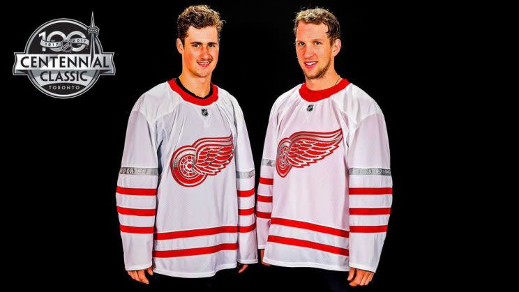 Detroit Red Wings Centennial Classic jersey. 