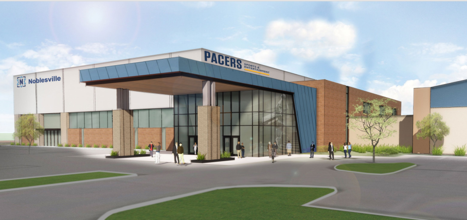 Rendering of the proposed new arena in Noblesville for the Pacers minor league team