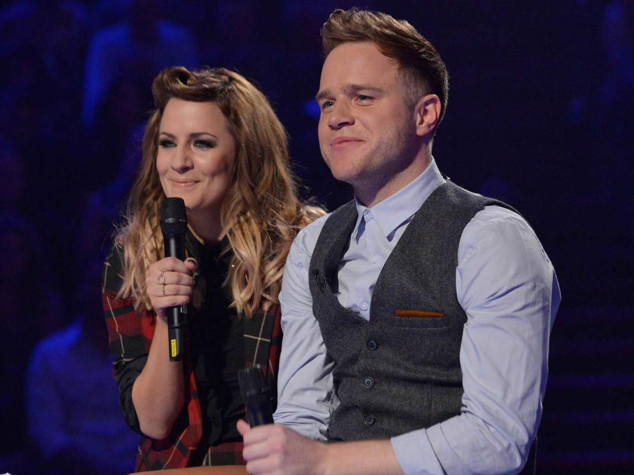 Olly Murs with co-presenter Caroline Flack on ITV2's 'The Xtra Factor': Rex Features