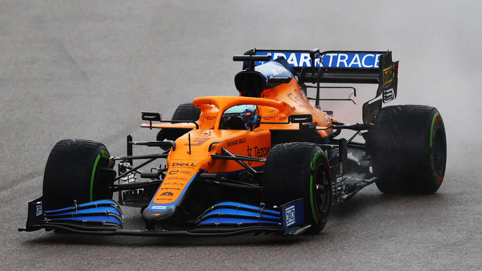 Daniel Ricciardo copped a reprimand from race stewards over an incident in qualifying for the Russian GP. (Photo by Bryn Lennon/Getty Images)