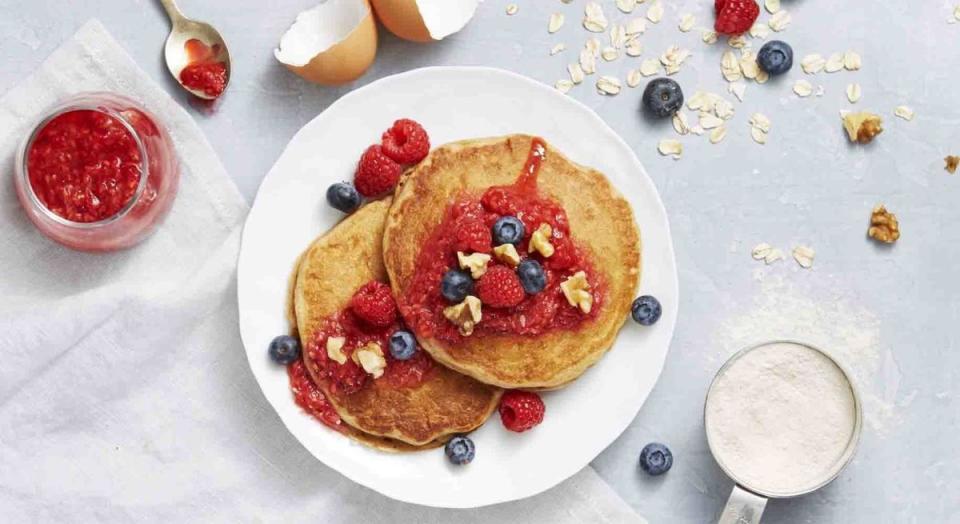 whole grain berry pancakes low calorie breakfast