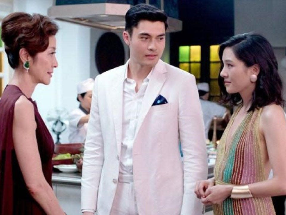 Michelle Yeoh Henry Golding and Constance Wu in Crazy Rich Asians 1200x720