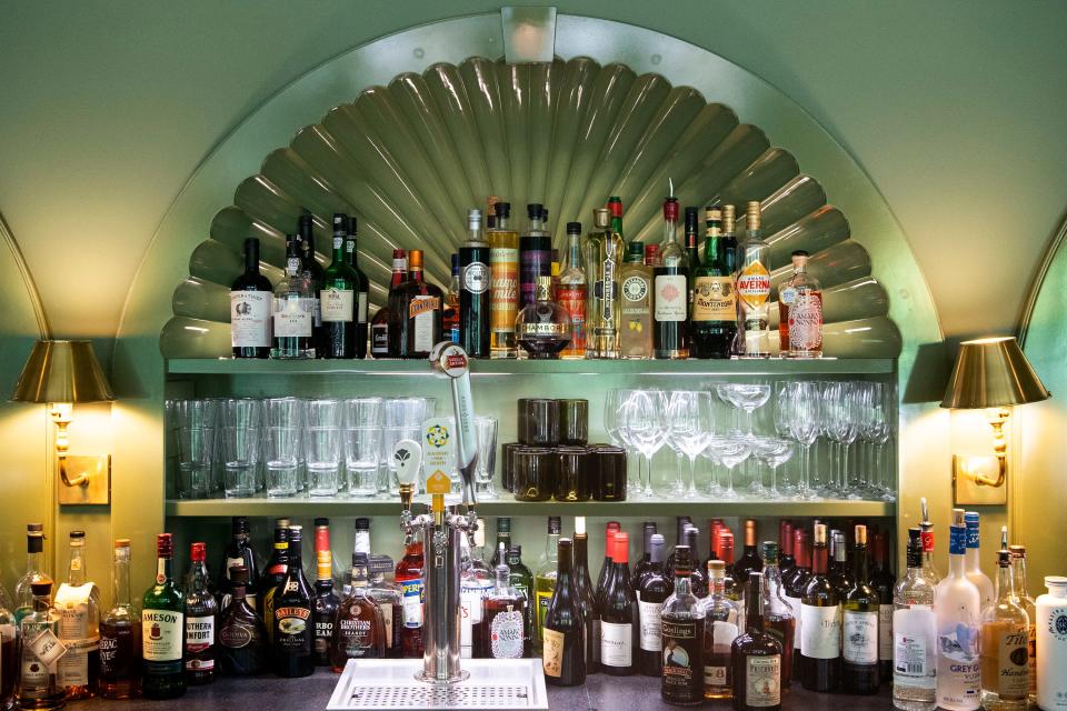 The Morningside Room bar at RT Lodge in Maryville is its own work of art, with liquor displayed in clam shells carved into the back wall. RT Lodge president Beth McCabe Holman told Knox News her favorite cocktail at the bar is the Lodged Fashioned, though she prefers wine, which also will be available in a variety of options, along with local beer.