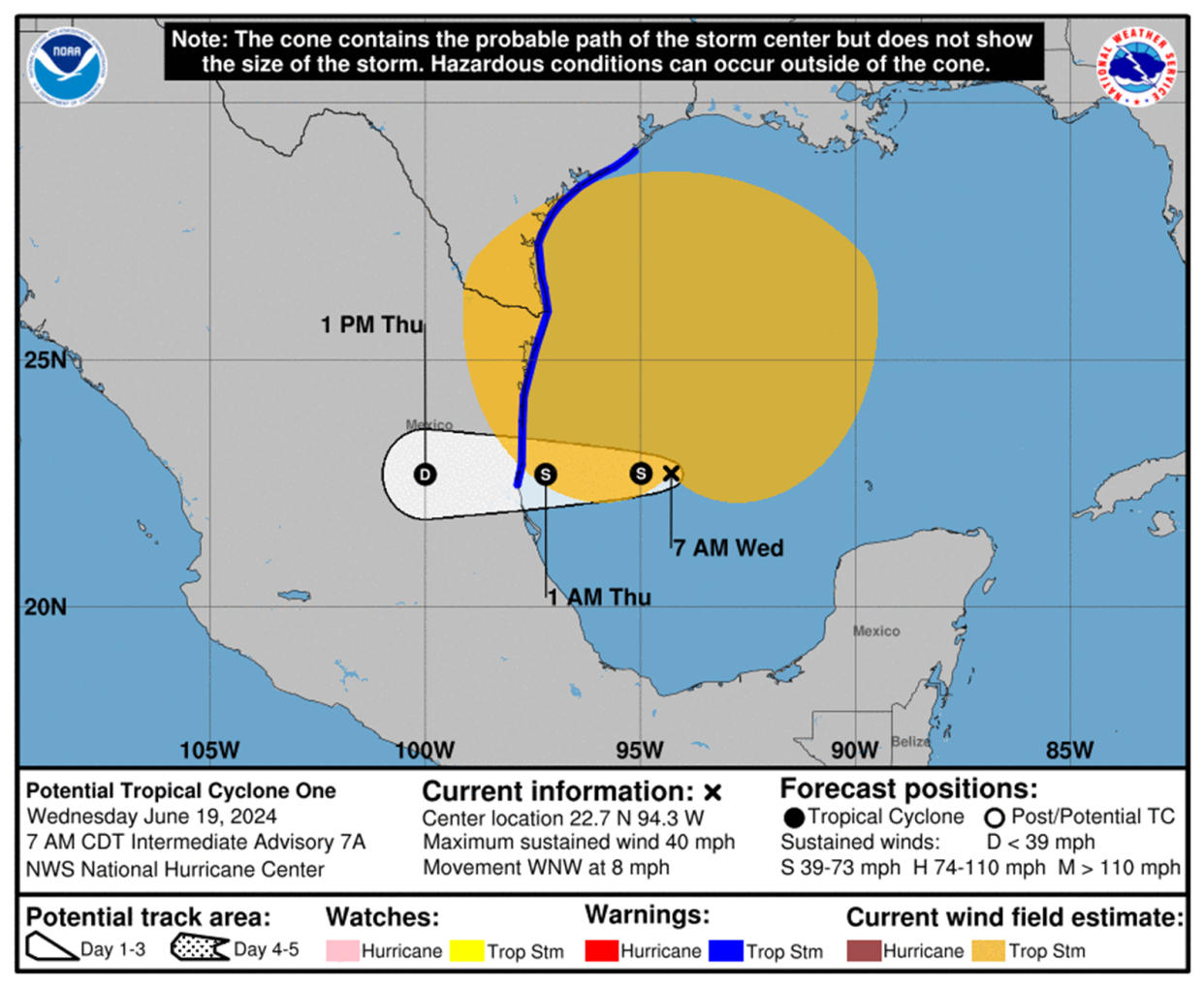 Tropical Storm Alberto forms off Mexico, drives flooding in coastal Texas