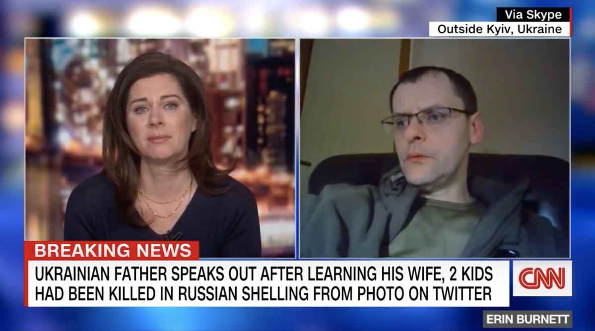 In Human Moment, CNNs Erin Burnett Breaks Down During Harrowing Interview With Ukrainian Father Who Discovered Familys Fate Via Grim NYT Photo