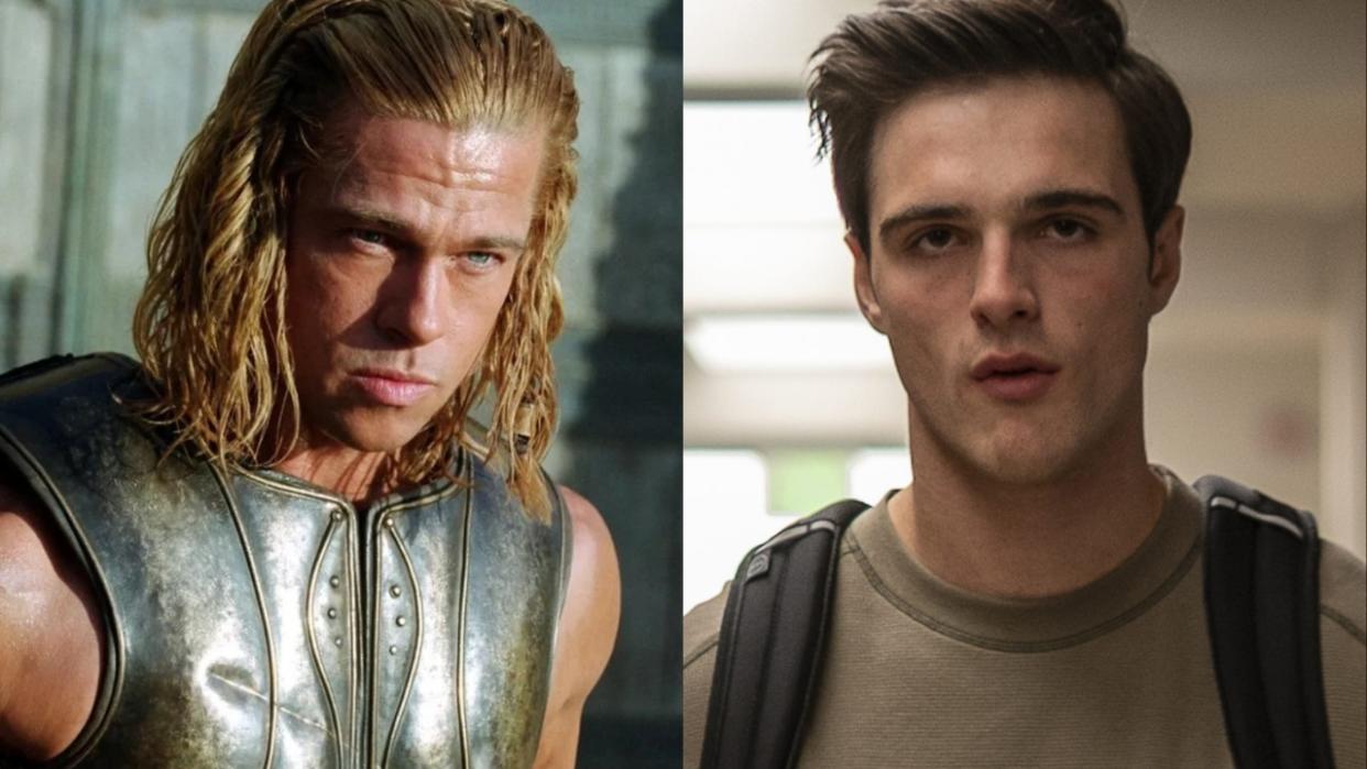  Brad Pitt in Troy and Jacob Elordi in Euphoria. 