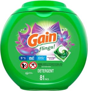 gain flings laundry detergent