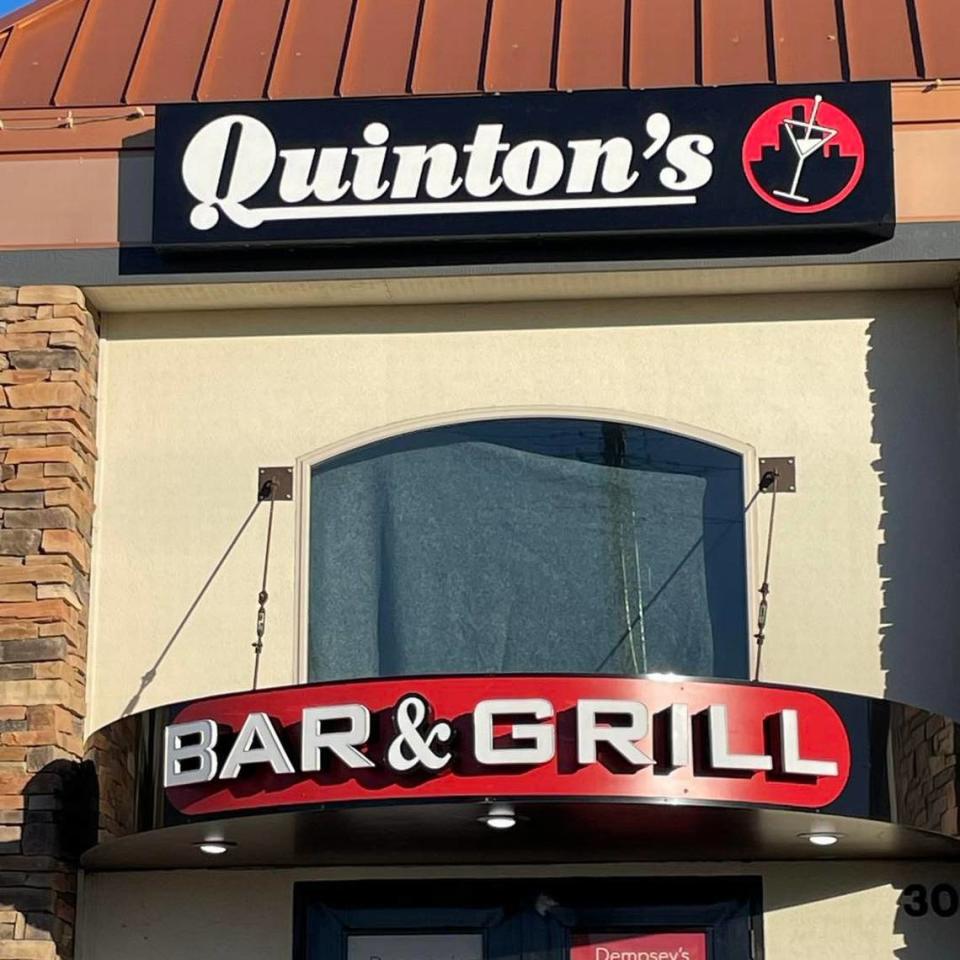 Quinton’s Bar & Grill is for sale. Its last day is Saturday.