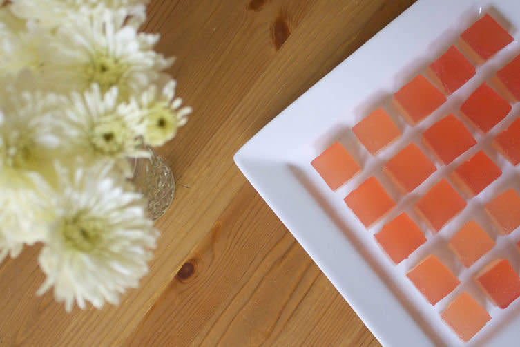 <strong>Get the <a href="http://food52.com/recipes/28884-champagne-rhubarb-jelly-shots" target="_blank">Champagne Rhubarb Jelly Shots recipe </a>from Anna Hezel via Food52</strong>