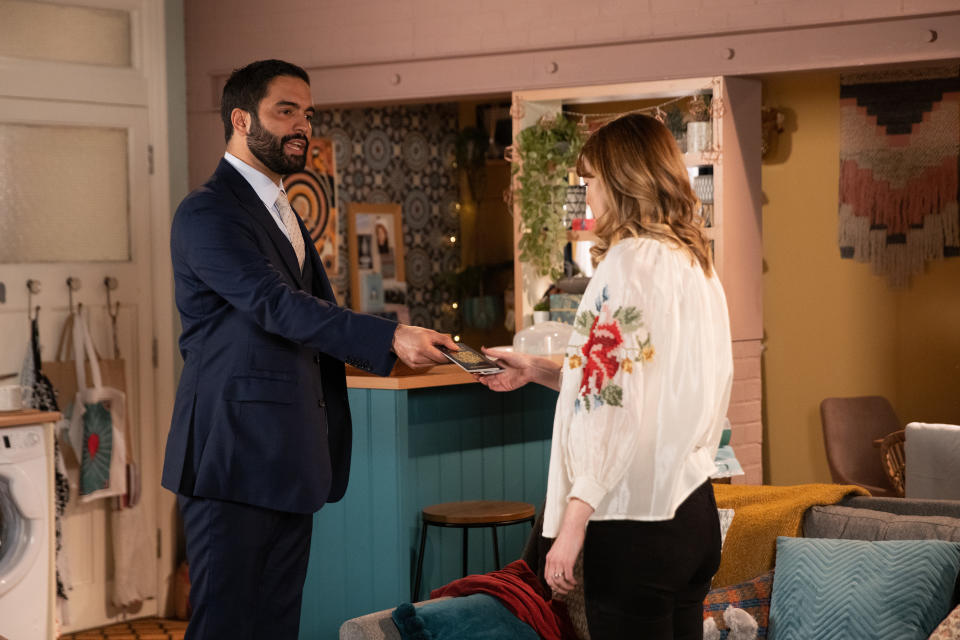 FROM ITV

STRICT EMBARGO - No Use Before Tuesday 25th May 2022

Coronation Street - Ep 10653

Tuesday 31st May 2022

Toyah Habeeb [GEOGIA TAYLOR] tells Imran Habeeb [CHARLIE ME MELO] wants to go the police

Picture contact - David.crook@itv.com

Photographer - Danielle Baguley

This photograph is (C) ITV Plc and can only be reproduced for editorial purposes directly in connection with the programme or event mentioned above, or ITV plc. Once made available by ITV plc Picture Desk, this photograph can be reproduced once only up until the transmission [TX] date and no reproduction fee will be charged. Any subsequent usage may incur a fee. This photograph must not be manipulated [excluding basic cropping] in a manner which alters the visual appearance of the person photographed deemed detrimental or inappropriate by ITV plc Picture Desk. This photograph must not be syndicated to any other company, publication or website, or permanently archived, without the express written permission of ITV Picture Desk. Full Terms and conditions are available on  www.itv.com/presscentre/itvpictures/terms
