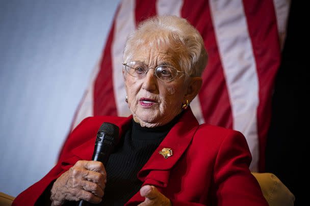 PHOTO: Rep. Virginia Foxx speaks during the America First Policy Institute's America First Agenda summit in Washington, D.C., July 25, 2022. (Al Drago/Bloomberg via Getty Images, FILE)