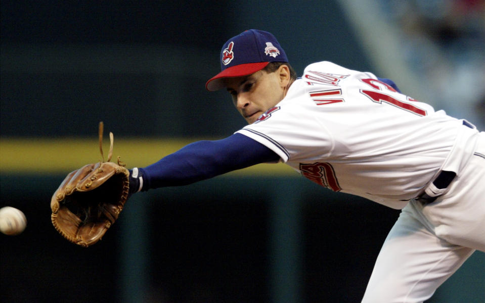 Indians infielder Omar Vizquel should be a controversial Hall of Fame candidate. (AP Photo)