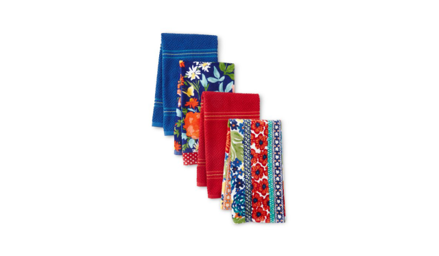 Pioneer Woman Fabric THICK Pot Holders Set of 2 Hot Pads 