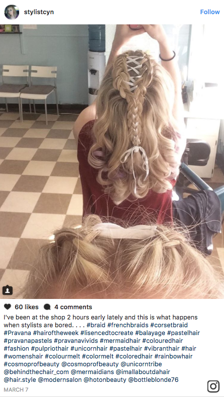 Previously seen only on children, corset braids are now taking on an edgy look on adults on Instagram.