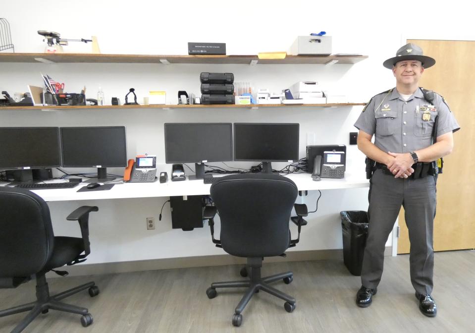 The post operations center includes work stations for troopers, said Lt. Ty Skaggs, post commander.