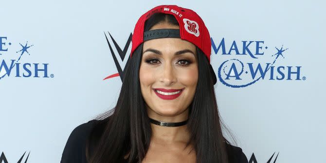 new york, ny august 19 nikki bella attends the wwe superstars surprise make a wish families at one world observatory on august 19, 2017 in new york city photo by jim spellmangetty images