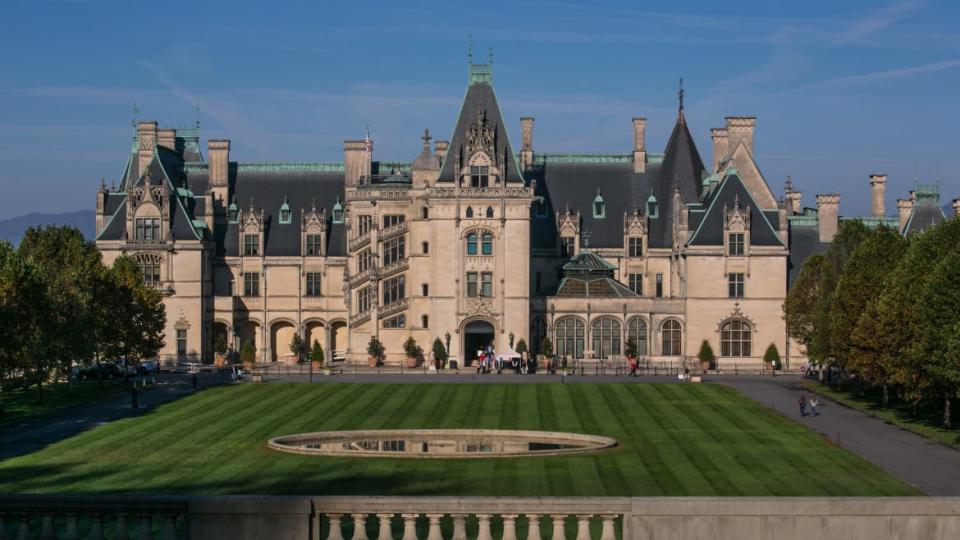 <div class="inline-image__caption"><p>The Biltmore Estate, the largest privately owned home in America, built by George Vanderbilt between 1889 and 1895, is one of area's major tourist draws.</p></div> <div class="inline-image__credit">George Rose/Getty</div>