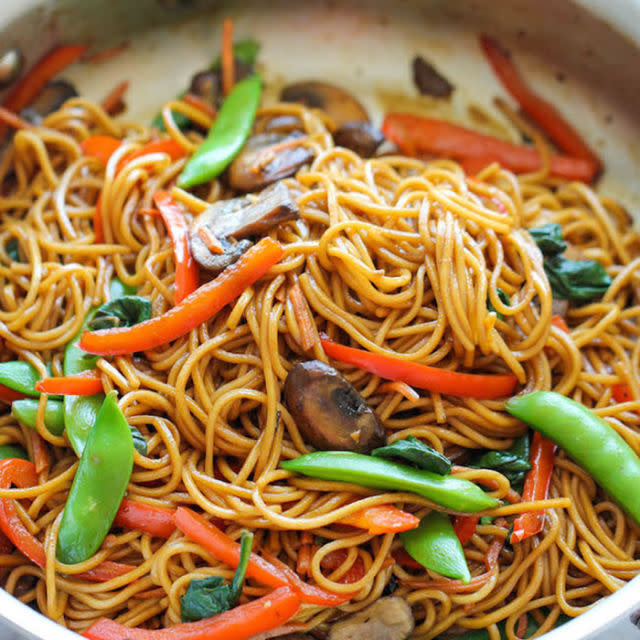 <p>15-minute lo mein? Yeah, dreams really do come true. (Especially considering this version is much healthier than take-out!)</p><p><strong>Get the recipe at <a rel="nofollow noopener" href="http://damndelicious.net/2014/10/03/easy-lo-mein/" target="_blank" data-ylk="slk:Damn Delicious;elm:context_link;itc:0;sec:content-canvas" class="link ">Damn Delicious</a>.</strong></p>