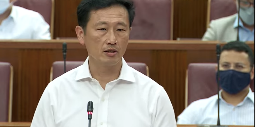 Health Minister Ong Ye Kung addresses Parliament on Monday, 12 January 2022 (SCREENGRAB: Gov.sg YouTube channel)
