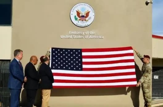 今年二月，美國駐索羅門群島大使館開張。   圖 : 翻攝自美國國務院