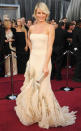 BEST: Cameron Diaz's strapless, nude Gucci gown wowed us with its flowing movement at the bottom.