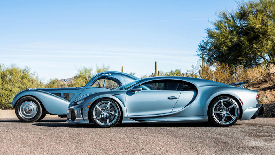 The Bugatti Chiron Super Sport 57 One of One from the side