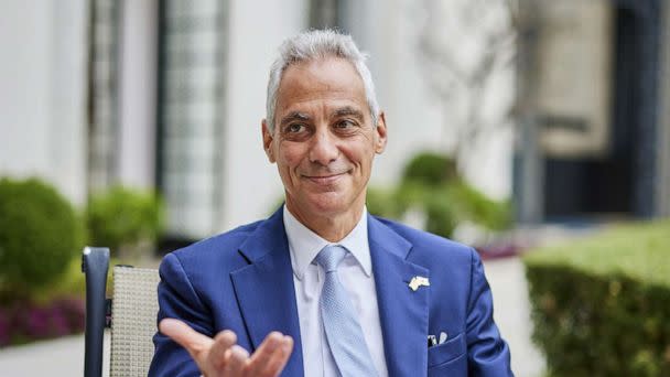 PHOTO: Rahm Emanuel, U.S. Ambassador to Japan, during an interview in Tokyo, March 17, 2022.  (Bloomberg via Getty Images)