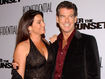 Keely Shaye Smith and Pierce Brosnan at the Hollywood premiere of New Line Cinema's After the Sunset