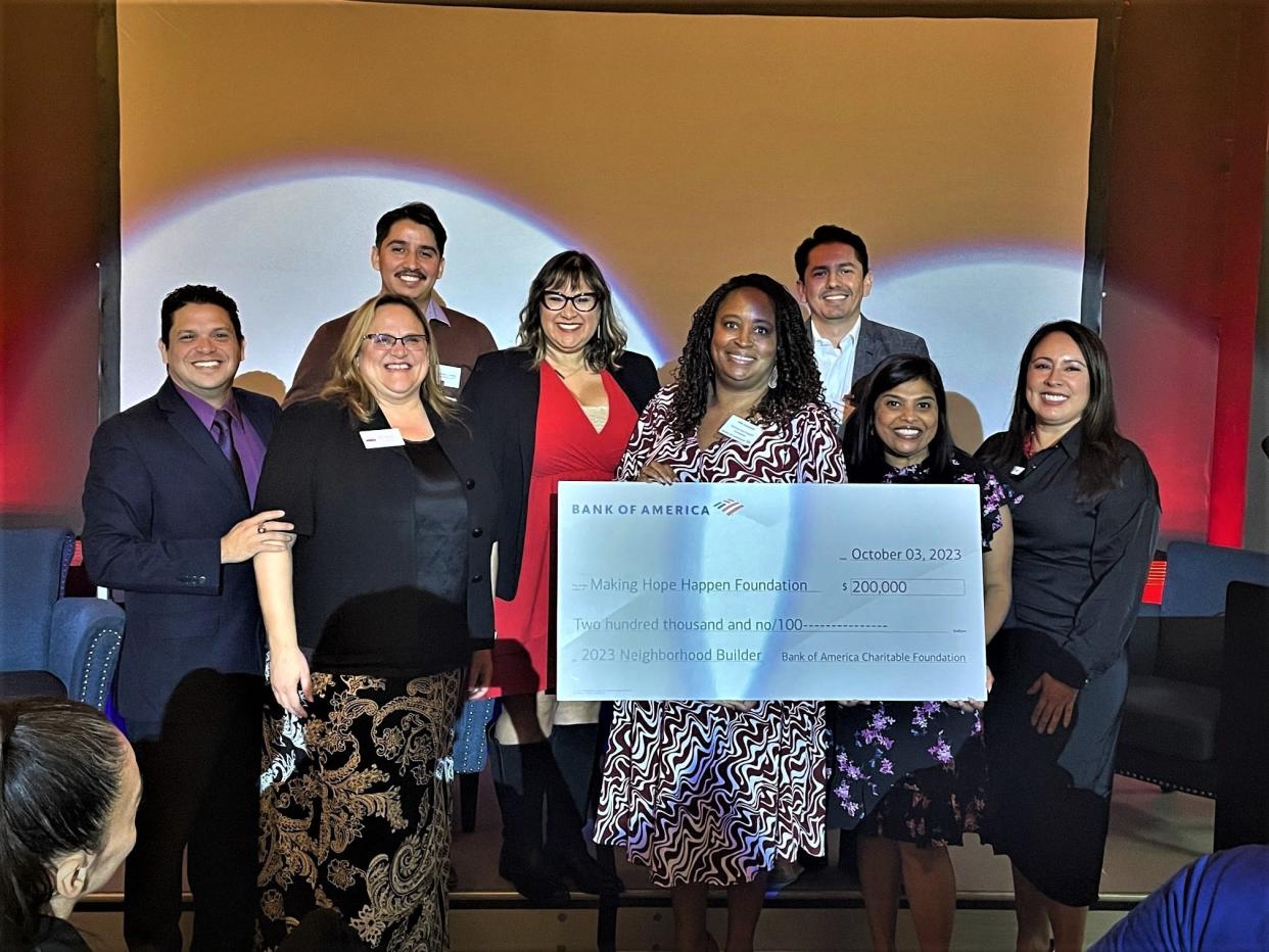 Making Hope Happen Foundation receives a $200,000 grant as the Bank of America 2023 Neighborhood Builder awardee.