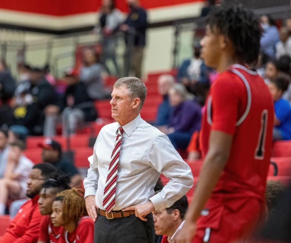Wichita Heights boys basketball coach Joe Auer celebrated his 700th total win as a high school coach at Heights earlier this week.