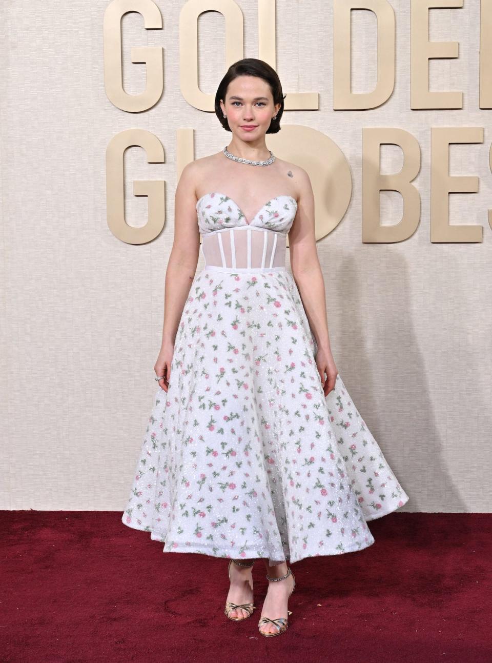 Cailee Spaeny at the 2024 Golden Globes on January 7 in Beverly Hills, California.