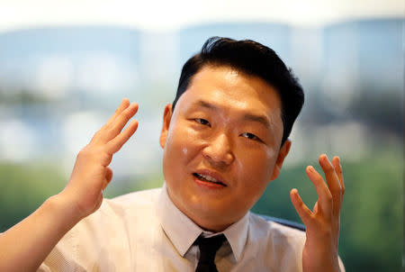 South Korean rapper Psy speaks during an interview with Reuters in Seoul, South Korea, May 19, 2017. REUTERS/Kim Hong-Ji