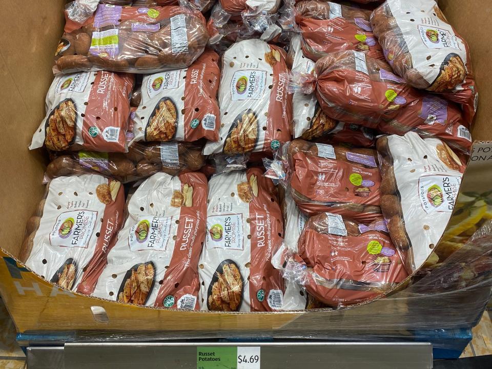 bags of potatoes at aldi