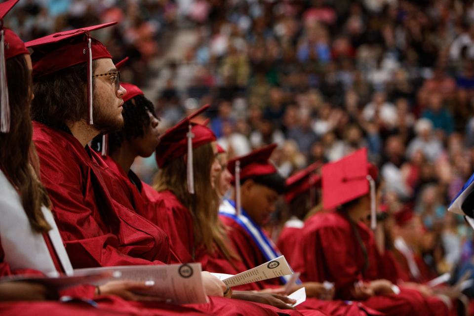 Spring Hill High School graduation takes place in Columbia, Tenn. on May 12, 2023.