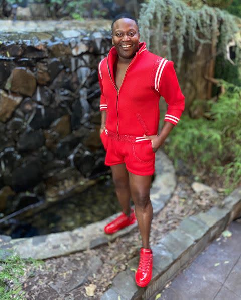 <p>Tituss Burgess in a tracksuit by Lee Rickie and shoes by Giuseppe Zanotti. </p><p><a href="https://www.instagram.com/p/CFX7Sx8H-n_/" rel="nofollow noopener" target="_blank" data-ylk="slk:See the original post on Instagram;elm:context_link;itc:0;sec:content-canvas" class="link ">See the original post on Instagram</a></p>