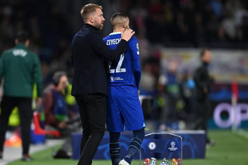 Move on: Hakim Ziyech has been told to leave Chelsea  (Chelsea FC via Getty Images)