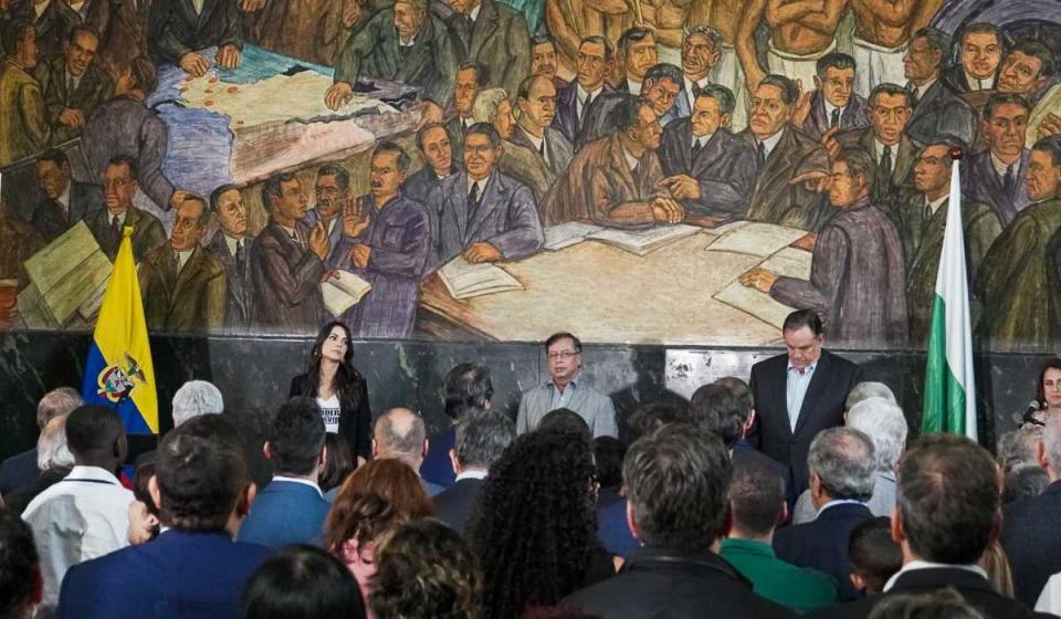 Presidente Gustavo Petro en encuentro con empresarios de Antioquia . Imagen: Proantioquia