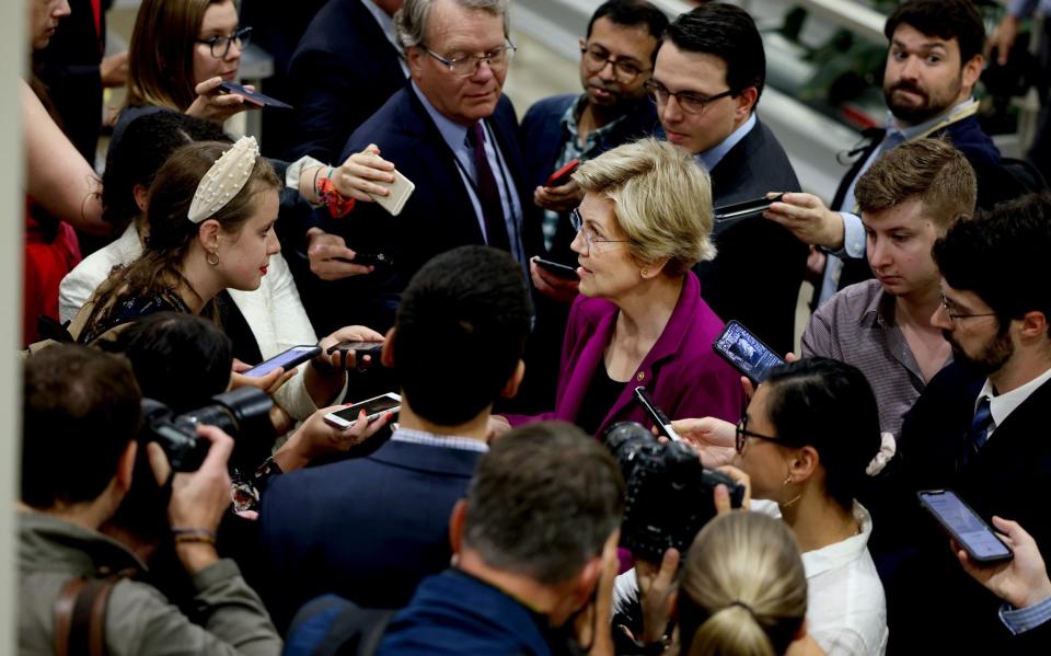 Elizabeth Warren, a Left-wing Democrat, said the plan is not enough - GETTY IMAGES