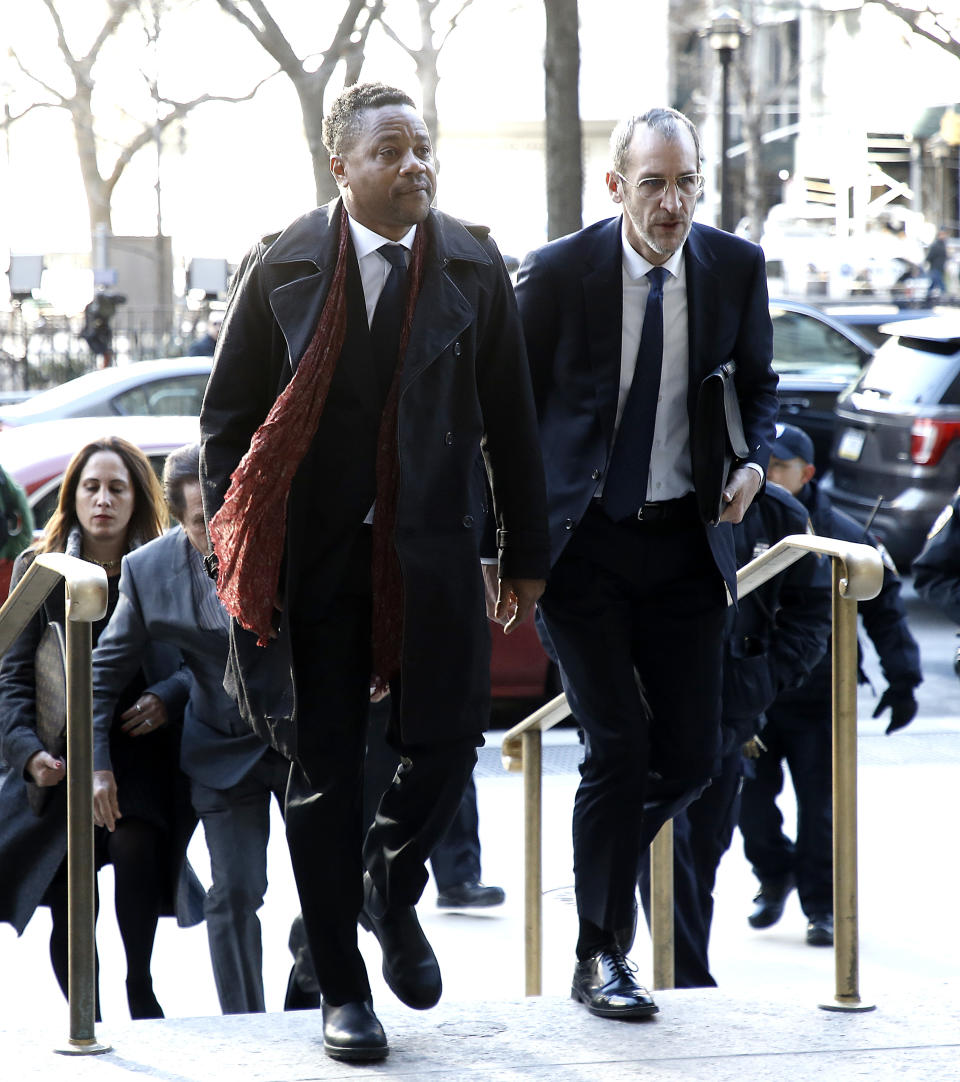 Cuba Gooding Jr. arrives at court in lower Manhattan on January 22, 2020 in New York City. (Photo by John Lamparski/Getty Images)