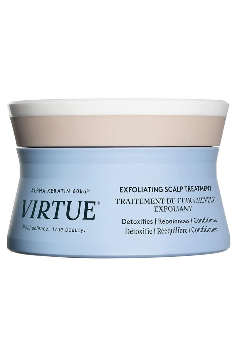 <p><a href="https://go.redirectingat.com?id=74968X1596630&url=https%3A%2F%2Fwww.sephora.com%2Fproduct%2Fvirtue-exfoliating-scalp-treatment-P460411&sref=https%3A%2F%2F" rel="nofollow noopener" target="_blank" data-ylk="slk:Shop Now;elm:context_link;itc:0;sec:content-canvas" class="link ">Shop Now</a></p><p>Clarifying & Exfoliating Scalp Treatment</p><p>sephora.com</p><p>$50.00</p>