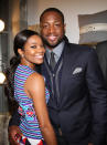 Actress Gabrielle Union and 2008 Olympian Dwyane Wade have been solid for three years running. The <a href="http://yhoo.it/KKOVxk" rel="nofollow noopener" target="_blank" data-ylk="slk:'Think Like a Man' star;elm:context_link;itc:0;sec:content-canvas" class="link ">'Think Like a Man' star</a> is Wade's biggest fan when the gold medalist plays for the Miami Heat. So much so, she's been banned from sitting courtside for being a little too enthusiastic. (Photo by Alexander Tamargo/Getty Images)