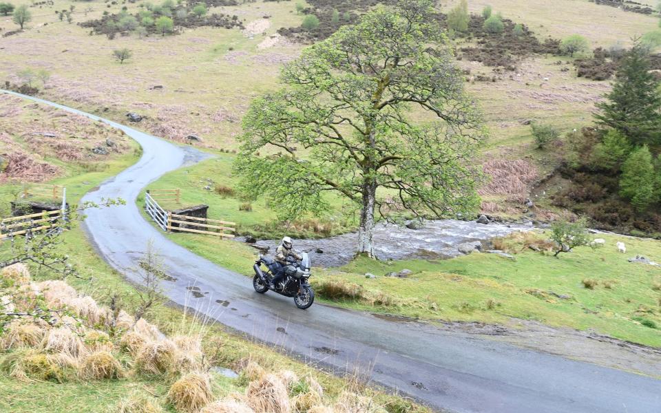 Jeremy Taylor riding the Pan American in Wales