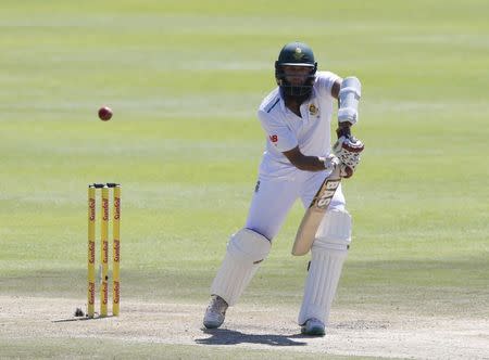 South Africa's Hashim Amla plays a shot during the second cricket test match against England in Cape Town, South Africa, January 3, 2016. REUTERS/Mike Hutchings Picture Supplied by Action Images